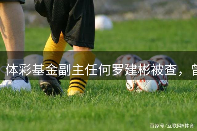体彩基金副主任何罗建彬被查，曾任足协监察部门负责人